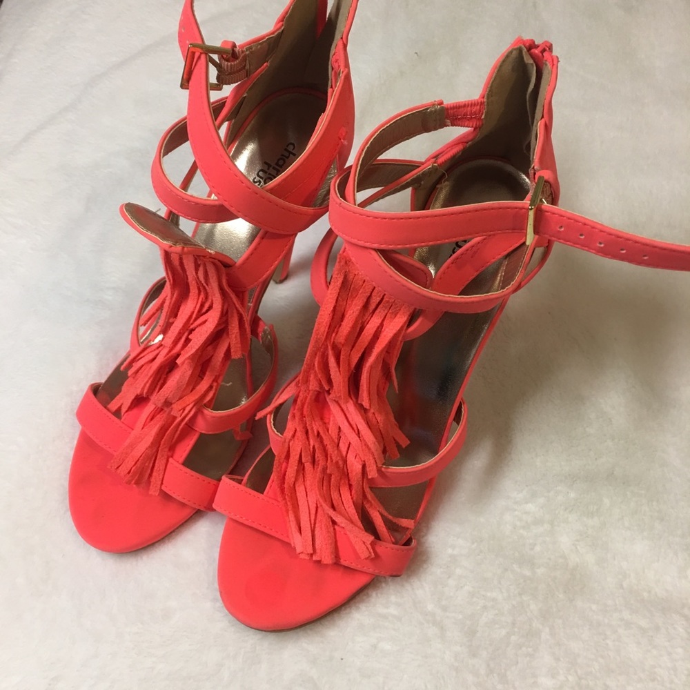 Neon Orange Heels